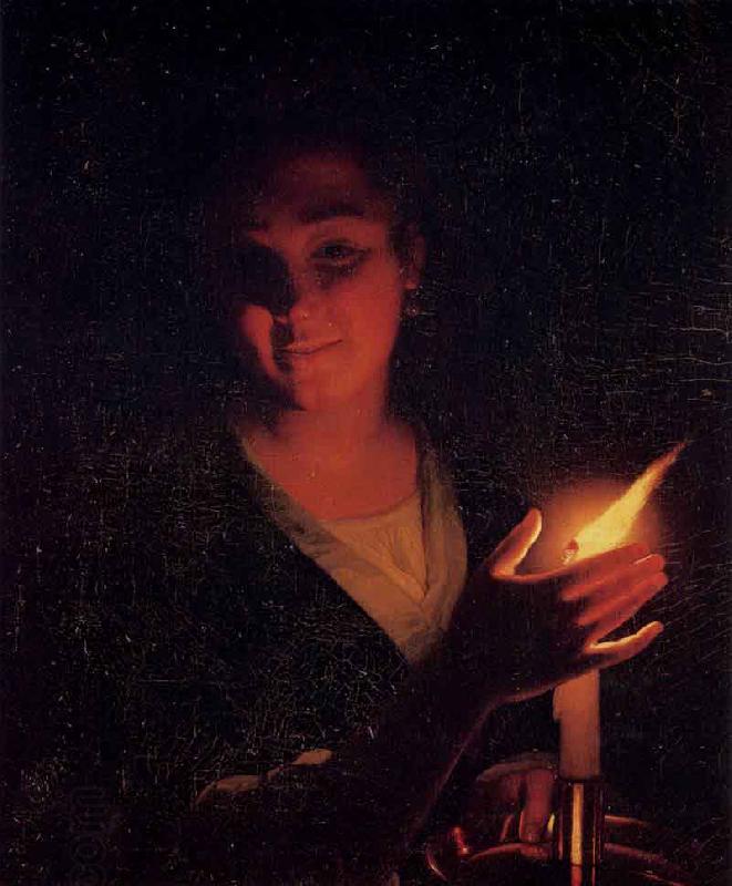 Godfried Schalcken Young Girl with a Candle China oil painting art